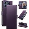 Yunubeyii Cover Libro per Moto Edge 60/60 Fusion - [Blocco RFID] Luxury PU Leather Portafoglio Card Holder Magnetic Phone Custodia con Kickstand, Cover Protettiva Antiurto, Viola