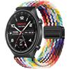 GIOPUEY Cinturini Compatibile con OnePlus Watch 2R, Cinturino in Morbido Nylon Intrecciato [Unisex] [Traspirante] - Colourful-B