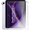 Rojeuinn Pellicola Protettiva Vetro Temperato per OnePlus Pad Go 2 12.1 2025, 2 Pezzi Vetro Temperato + 1 Pezzi Fotocamera Posteriore, Senza Bolle, Anti-Scratch, Durezza 9H