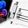 Arsandyn Pro 12 2025 Hub Docking Station,Pro 12 adattatore HDMI con HDMI 4K, Thunderbolt 4 (video 8K+dati+100W PD), 2*USB 3.0, audio da 3,5 mm, 1 * Ethernet 100M, SD/TF