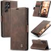 Rerzoiro Cover per Samsung Galaxy S22 Ultra Custodia Portafoglio Antiurtoo Premium Pelle PU Wallet Case Flip Libro con Porta Carte Slot Supporto Flip Case per Samsung Galaxy S22 Ultra 5G, Caffè