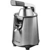 Bestron Spremiagrumi elettrico, spremiagrumi con funzione di arresto e filtro polpa in acciaio inox, con 2 coni, capacità 450 ml, leva soft pressa per un facile utilizzo, colore: argento