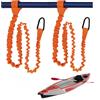 Granmagazz 2 Pezzi Guinzaglio per pagaia per Kayak, Guinzaglio per pagaia, Kayak Paddle Leash, 1.5m Estensibile Kayak Paddle Leash con Moschettone per Canoa, Barca,Kayak(Arancione)