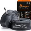 YunSCM 2PCS Camera d'aria rinforzata 28/29 (45/62-622) per pneumatici 28/29x1.75-2.40 | Valvola Presta FV40mm