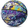 Fantecia - Pallone da basket, misura 5, con pompa, per allenamento di strada, per principianti, adolescenti e adulti (Gomma/Graffiti)