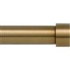 Ivilon Asta corta per finestra laterale, design con tappo terminale, asta da 2,5 cm da 40,6 a 71,1 cm, colore oro caldo