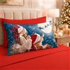 PETTI Artigiani Italiani - Lenzuola in Cotone con Federe in Stampa Digitale di Natale, Lenzuola Natalizie Due Piazze, Completo Letto Matrimoniale Natalizio, Xmas 20 Rosso, 100% Made in Italy