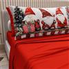 PETTI Artigiani Italiani - Lenzuola in Cotone con Federe in Stampa Digitale di Natale, Lenzuola Natalizie Una Piazza e Mezza Francese, Completo Letto Natalizio, Xmas 5 Rosso, 100% Made in Italy