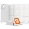 TONOR 36 Pezzi Pannelli Fonoassorbenti Adesivi, 30 x 30 x 0,9 Cm Pannello Fonoassorbente Ad Alta Densità, Insonorizzazione Stanza per Cinema Domestico, Soggiorno, Camera da Letto, Bianco