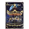 Afie 61-5857 - Biglietto per auguri di buon anno + busta bianca, 12 x 17,5 cm, giostra in oro dorato lucido, zebre, animali africani sogni pieno la testa delle stelle pieno gli occhi, prodotto in Francia
