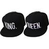 Hoshisea 2 Pezzi King & Queen Berretto da Baseball Ricamato, Unisex da Donna, per Coppie, Rap, Outdoor (Nero)