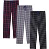 JupiterSecret Pantaloni del pigiama da uomo in flanella di cotone con tasche laterali e coulisse, pantaloni da notte lunghi e rilassanti per la casa