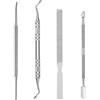CHmiss 4 Pezzi Set Di Unghie Incarnite,Stainless Steel Ingrown Toenail Removal Kit,Set Manicure Per Unghie Incarnite,Under Nail Cleaner Pedicure Tools
