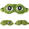 CERCTLA Rana Mascherina per Dormire, Maschera per Gli Occhi Regolabile, Fluff Dormire Divertente novità Cartone Animato Rana Copricapo eyeshade Maschera di Viaggio del Sonno (Verde)