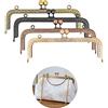 Sqxaldm Telaio in Metallo della Borsa Cornice Chiusura Scatto Borsa Quadrata Telaio Frizione Borsa Clic Clac con Manico Borsa Borsa Fare Manico della Struttura Bacio per Fai da Te (Lunghezza 20cm, 4 Colori)