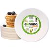 EXNIMA, Pezzi Da 50 o 100 Piatti Piani di Canna da Zucchero, Biodegradabili e Compostabili, Piatti di Carta 100% Ecologici, Rotondi, Piatti Monouso, Resistenti, per Picnic, Barbecue, Feste, Compleanni