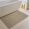 Dolic Tappetini da Bagno con Fondo in Gomma Antiscivolo, Tappetini da Bagno Assorbenti, Tappeti Ultra Sottili a Peluche Basso che Si Inseriscono Sotto la Porta (Beige, 60 x 90 cm)
