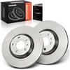 Frankberg Set di dischi freno incl. 2x Dischi Freno Anteriore Ventilato | Compatibile con 500L 351 352 0.9 0.9 Natural Power 1.6 D MultiJet 1.3 D Replace# 51937217 Diametro284mm