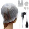 MIVAIUN 7 Pezzi Cuffia per Meches Capelli Strumento Cappucci Capelli Silicone Cuffia per Capelli per Meches Cappello Colorante per Capelli con Ganci e pettini per Colorare i Capelli