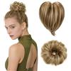 Kiiwah 2 Pezzi Coda Finta Capelli Extension Corto & Chignon Finto Facile, con Elastico, Capelli Finti Extension Accessorio per Donna Ragazze (Marrone 10H248)