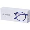 Occhiali da Lettura Glassio Monterey Colore Blu Scuro Gradazione +2,0 1 pz