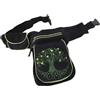 GURU SHOP Stoff Sidebag & Hüfttasche, Goa Gürteltasche, Bauchtasche aus Nepal - Tree of Life Schwarz/grün, Herren/Damen, Baumwolle, Size:One Size, 28x20 cm, Festival- Bauchtasche Hippie
