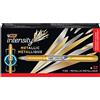 BIC Intensity Metallic Permanent Marker, Fine Point - Box of 12 Gold Metallic Markers
