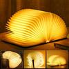 Molbory Lampada Libro Led Pieghevole in Legno Wooden Book Lamp USB Ricaricabile Lampada Led a Forma di Libro Magnetico Notturna, Luci Booklight Decorazioni Casa, Camera e Ufficio,per Donna e Uomo