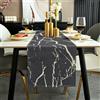 Jayusaror Runner da tavolo Autunno Grigio e Bianco Moderno Runner Tavola in lino Marmo Dorato Textured Arte Astratta Lavabile Tavola per Caffè Sala da Pranzo Comò Tavolino Finale 40 x 240 cm