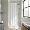 YISURE tenda da doccia stretta bianca 120 x 200 per piccole vasche da bagno, tenda doccia antimuffa in tessuto poliestere idrorepellente con 8 occhielli in metallo, larghezza 120 x altezza 200cm