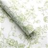 DWUENT Fodere per cassetti, in carta vintage con motivo floreale, per camera da letto, armadio, cucina, armadi, impermeabili, non adesivi, 20 fogli, 35 x 50 cm, verde