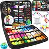 TWBEST 304pcs Kit da Cucito,Set da Cucito,Kit Cucito Set contiene 43 Rotoli di Filo Colorato,Set da Cucito con Accessori da Cucire con Cassetta Degli Attrezzi,per Principianti,Viaggiatori,Casa (304)