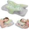 OSDUE Cuscino Cervicale 2 in 1 Memory Foam per Dormire Fianco 62x42x11/9cm