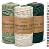 OurTop Corda Macramè 3mm Set, 4mm x 55m Filo Macrame Corda Macramè Filo Morbido Filato Macrame per Fai Da Te, Artigianato, Lavori a Maglia, Lavori Decorativi(Natura, Verde Chiaro, Verde Scuro)