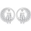 Hifeeled Orecchini Sorella Donna Argento 925 Orecchini Luna con Zirconia Antiallergici Regali Gioielli per Donna Sorella Amicas