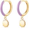 MARLION JEWELS Orecchini cerchio da donna in argento 925 colorati con sole. Set Orecchini da donna cerchio con finitura in argento sterling o oro 18 carati ideali per regalo... Gioielli (Placcato oro)
