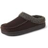 Dearfoams Brendan Indoor/Outdoor Breathable Memory Foam Clog House Shoe with Wide Widths, Ciabatte Uomo, caffè Twill, Large