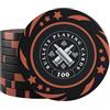 Bullets Playing Cards, Janice Set di 25 fiche da poker in plastica per gioco di poker, valore 100, diametro 4 cm, peso 11,5 g
