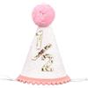 Goktvai Cappello Rosa per Mezzo Compleanno, Cappello a Cono Rosa Glitterato Mezzo Compleanno Mini Accessorio Fotografico per Feste di 6 Mesi Decorazioni Bambine