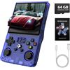 xiskt Console da Gioco Portatile Retro R36MAX, Console per Giochi Retro con Schermo IPS HD da 4,0 Pollici, Console Video con Batteria da 4000 mAh e Oltre 30 Emulatori Principali, Blu