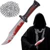 Coltello da macellaio insanguinato della borsa di Halloween