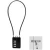 Zescyha Lucchetto a Combinazione Cavo a 4 Cifre, Lucchetto Antifurto Cavo da 29 cm, Sicurezza Elevata per Armadietti, Valigie, Zaini, Caschi, Cassetti, 10.000 Combinazioni Possibili, Antifurto, Resistente