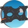 ADVANconnect Vesa Adattatore, piastra di adattamento universale da 50x50 a 400x200 mm, per monitor, TV, schermo, supporto, montaggio a parete, nero