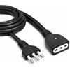 yefix Prolunga Elettrica 10M con Spina 10A e Presa 10A | Cavo Extra Resistente per Uso Domestico e Professionale (Nera)