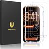 UNBREAKcable Confezione da 3 pellicole proteggi schermo per iPhone 17 Pro Max, in vetro temperato infrangibile, struttura di facile installazione, durezza 9H, trasparenza HD al 99,99%, compatibile con