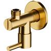 OMNIRES Universal valvola ad angolo 1/2", 3/8", 8857GLB, Universal oro spazzolato [Rubinetteria Bagno > Rubinetti Filtro]