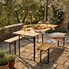 MIlani Home Set birreria con tavolo e due panche 220 x 70 cm