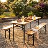 MIlani Home Set birreria con tavolo e due panche 200 x 70 cm