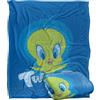 LOGOVISION Looney Tunes Tweety Swirl Coperta super morbida al tatto setoso - 152 x 127 cm