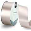 Vaessen Creative Nastro di Raso Beige - Nastro Colorati 20 m x 38 mm per il Fai-da-te - Decorazioni Matrimonio - per Regali e Segnalibri
